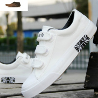 Ideamini帆布鞋无鞋带男鞋学生鞋子韩版潮流百搭2019新款黑色布鞋休闲板鞋休闲鞋