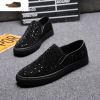 Ideamini乐福鞋男潮百搭一脚蹬男鞋子休闲懒人铆钉鞋英伦男士休闲鞋休闲鞋