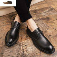 Ideamini春季男鞋英伦韩版潮流结婚礼新郎棕色商务正装休闲皮鞋男黑休闲鞋