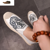 Ideamini夏季韩版潮流百搭一脚蹬懒人豆豆板鞋男士休闲社会老北京帆布鞋子休闲鞋