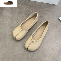 Ideamini2021春秋新款马蹄分趾猪蹄鞋单鞋女平底奶奶鞋网红一脚蹬豆豆鞋子休闲鞋