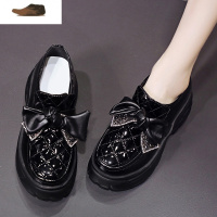 Ideamini英伦风小皮鞋女2021年春季新款厚底内增高女鞋网红百搭欧货松糕鞋休闲鞋