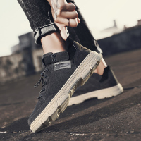 Ideamini男靴马丁靴男潮低帮英伦皮春夏鞋子男鞋夏季2021新款男士工装靴休闲鞋