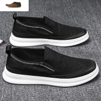 Ideamini男鞋夏季潮鞋2020新款透气雨伞布鞋一脚蹬懒人套脚休闲乐福鞋板鞋休闲鞋