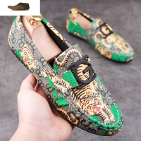 Ideamini豆豆鞋男夏季新款个性印花潮鞋开车低帮懒人鞋子精小伙休闲男鞋休闲鞋