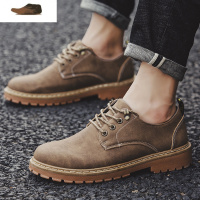 Ideamini春秋工装鞋男潮英伦风男士劳保鞋低帮复古休闲短靴马丁靴男款皮鞋休闲鞋