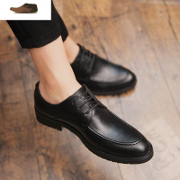 Ideamini春季男士皮鞋商务正装英伦潮流内增高新郎结婚礼西装棕色男鞋韩版休闲鞋