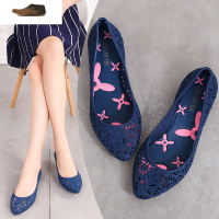 Ideamini新款镂空凉鞋女夏浅口时尚塑胶鞋软底果冻鞋透气沙滩鞋凉鞋