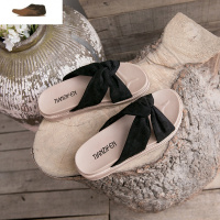 Ideamini网红沙滩拖鞋女夏外穿厚底孕妇凉鞋家用加大码41 42 43特大码女鞋凉鞋