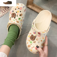 Ideamini洞洞鞋女ins潮防滑夏季厚底2021新款包头护士可爱可外穿女士凉鞋凉鞋