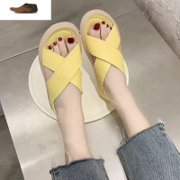 Ideamini凉鞋女2021新款平底软底拖鞋女百搭防滑孕妇牛筋底孕妇妈妈鱼嘴鞋凉鞋