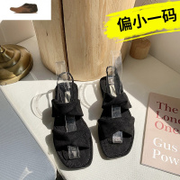 Ideamini温柔平底仙女风晚晚鞋子2021夏季新款网红百搭凉鞋女配长裙子的鞋凉鞋