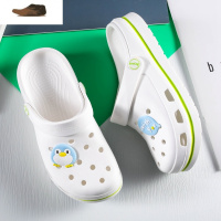 Ideamini洞洞鞋女可爱卡通居家包头拖鞋ins潮防滑厚底凉鞋学生一字沙滩拖凉鞋