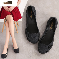 Ideamini2021夏季新款鸟巢平底凉鞋女塑料沙滩粉色雨鞋镂空果冻鞋妈妈鞋凉鞋