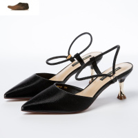 Ideamini包头凉鞋女2021新款夏季尖头细跟网红高跟鞋仙女风百搭两穿凉拖鞋凉鞋