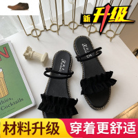 Ideamini2021年新款凉鞋女仙女风学生平底鞋两穿凉拖鞋夏天外穿网红ins潮凉鞋