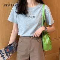 NEW LAKE白色短袖t恤女夏配小西装西服的内搭打底衫半袖体恤正肩上衣