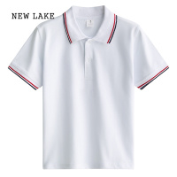 NEW LAKE中小学生校服内搭白色t恤短袖夏季男生POLO衫班服打底衫女生上衣