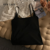 NEW LAKE2024夏季新款性感内搭外穿美背上衣韩系纯欲风带胸垫小吊带背心女