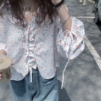 NEW LAKE牛仔背带裤女2024年春秋新款韩版宽松显瘦小个子高腰直筒阔腿长裤