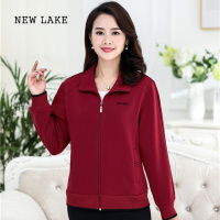 NEW LAKE新款春秋休闲运动上衣女外套中老年宽松夹克衫女式时尚大码运动服