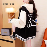 NEW LAKE12少女春装棒球服13初中14高中学生15宽松夹克岁女孩小学生外套16