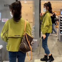 NEW LAKE休闲百搭外套女春秋2024新款短款风衣夹克小个子女装洋气上衣
