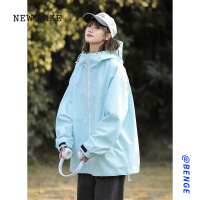 NEW LAKE看冲锋衣女2024新款早秋大码外套春棒球服夹克户外登山服