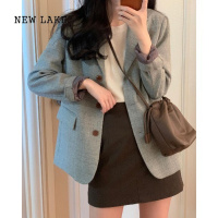 NEW LAKE韩风复古气质高级感长袖装外套女春氛围感小众宽松夹克西服