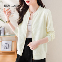 NEW LAKE肌理感薄款初秋短外套女士春韩版气质高级感夹克时尚休闲开衫