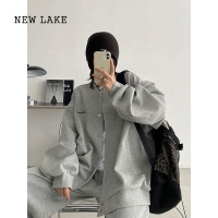 NEW LAKE 美式vintage复古棒球服外套女春薄款宽松休闲夹克上衣