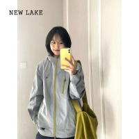 NEW LAKE山系户外运动冲锋衣外套女春秋款设计感小众撞色拉链装饰夹克上衣