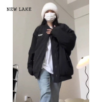 NEW LAKE美式复古棒球服女新款情侣工装大码外套休闲显瘦飞行服夹克潮