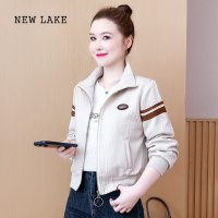 NEW LAKE2024春秋新款短外套女气质休闲时尚洋气小个子棒球服夹克上衣