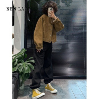 NEW LAKE驼色夹克棒球服美拉德小香风工装短外套女春秋款美式慵懒chic上衣