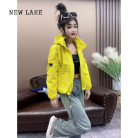 NEW LAKE春季外套女短款宽松上衣小个子韩版夹克服2024新款春秋时尚通勤潮