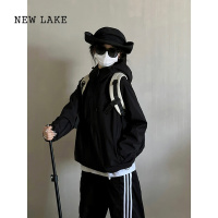 NEW LAKE美式冲锋衣外套男女情侣款2024新款户外防水登山服机能夹克潮