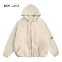 NEW LAKE「CHANT2nd」黑色皮衣外套女高级感小个子美式复古机车棒球服夹克