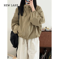 NEW LAKE美式户外工装冲锋衣外套女春薄款防风爬山登山服运动夹克上衣