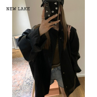 NEW LAKE2024新款今年流行漂亮美拉德穿搭小香风皮衣棒球服夹克外套女