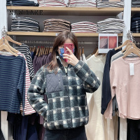 NEW LAKE男女装2024新款防风摇粒绒印花立领长袖夹克外套453249