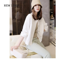 NEW LAKE让我们一起轰炸这个秋天-薄型微廓柔软水洗白色牛仔外套女夹克