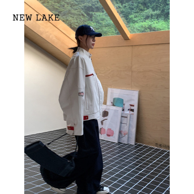 NEW LAKEVs what「漫步云端」 美式复古pu皮夹克女春百搭短款机车外套