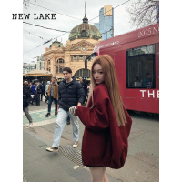 NEW LAKE韩系安可拉红夹克外套女新款miu系宽松休闲显白百搭上衣