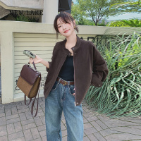 NEW LAKE气质复古英伦风外套女2024初春秋新美拉德穿搭高级感夹克上衣