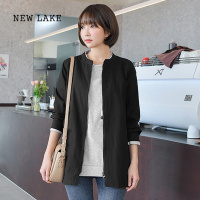 NEW LAKE短外套女2024新款短款风衣韩版春秋上衣宽松夹克休闲纯棉秋装