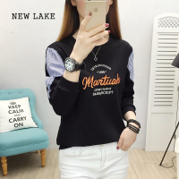 NEW LAKE设计感黑色卫衣女士洋气春秋薄款2024年新款时尚秋衣休闲百搭上衣