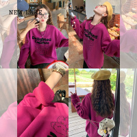 NEW LAKE 韩版小狗印花长袖圆领套头上衣女气质百搭小个子显瘦卫衣