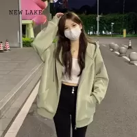 NEW LAKE即墨连帽卫衣外套女春秋款2024新款早秋薄款开衫初秋上衣