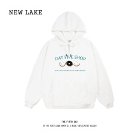 NEW LAKE第五天2024新款美式复古圆领卫衣女早秋加绒百搭设计感外套衣